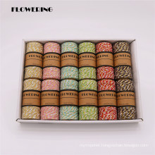 Custom Manufactured Wholesale Cotton Rope Two Color with Gold Silk